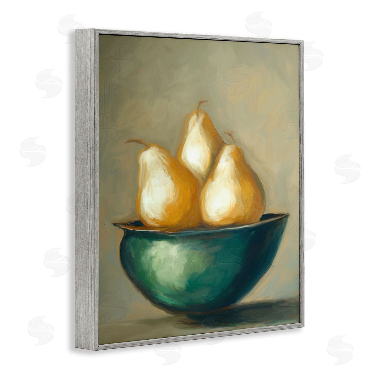 Ramona Murdock The Golden Pears Bowl Canvas Wall Art Print