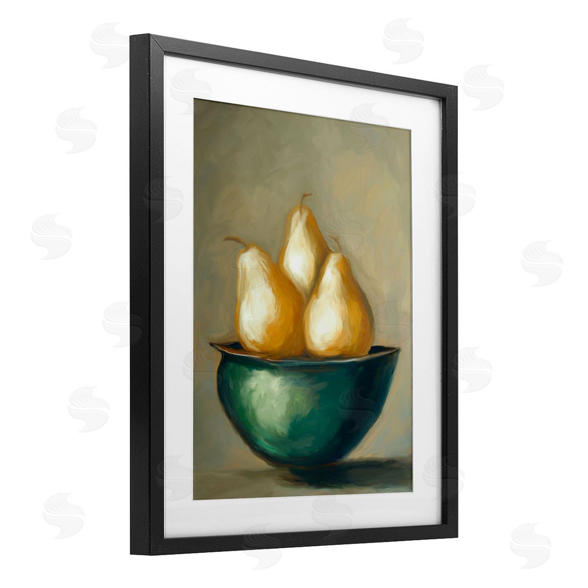 Ramona Murdock The Golden Pears Bowl Canvas Wall Art Print