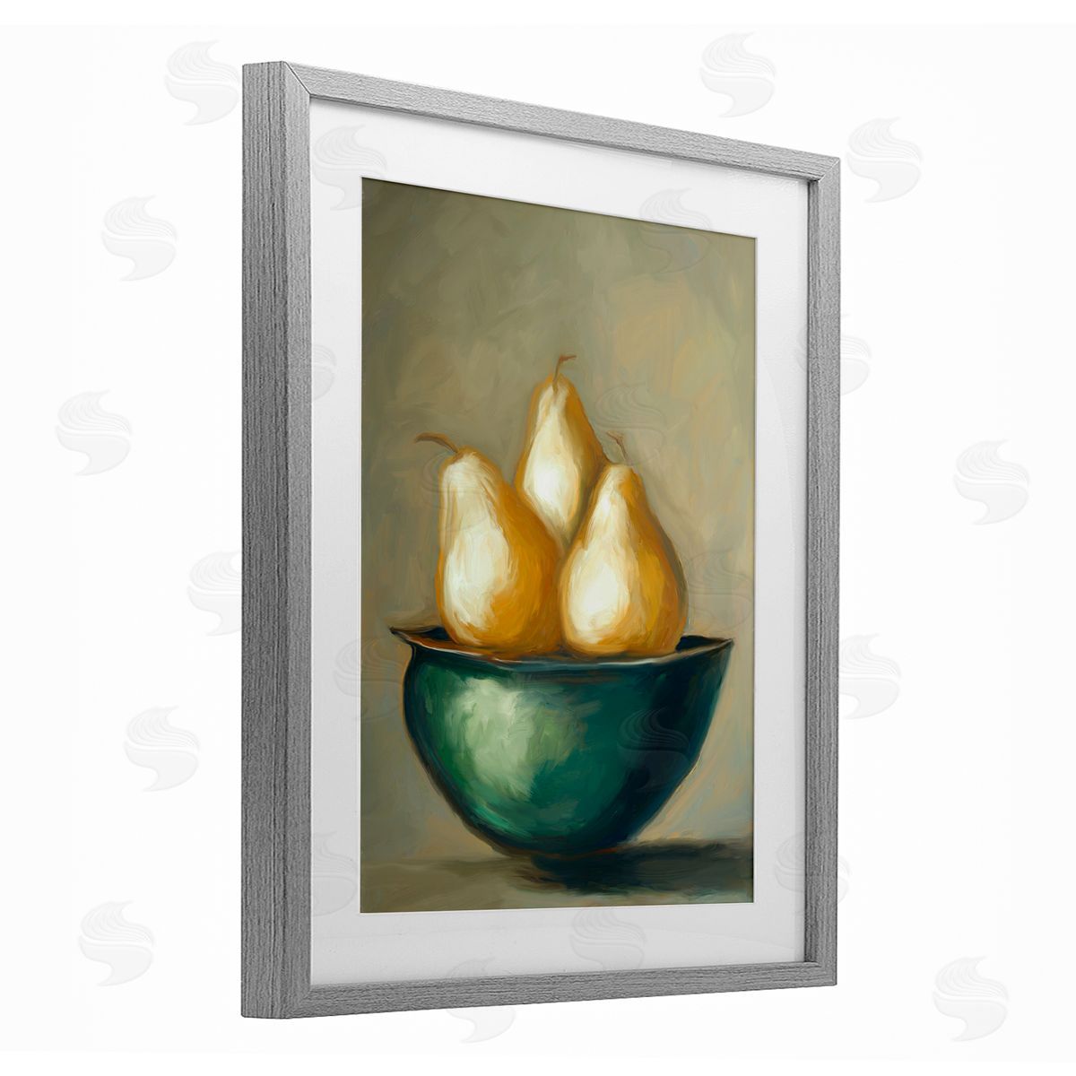 Ramona Murdock The Golden Pears Bowl Canvas Wall Art Print