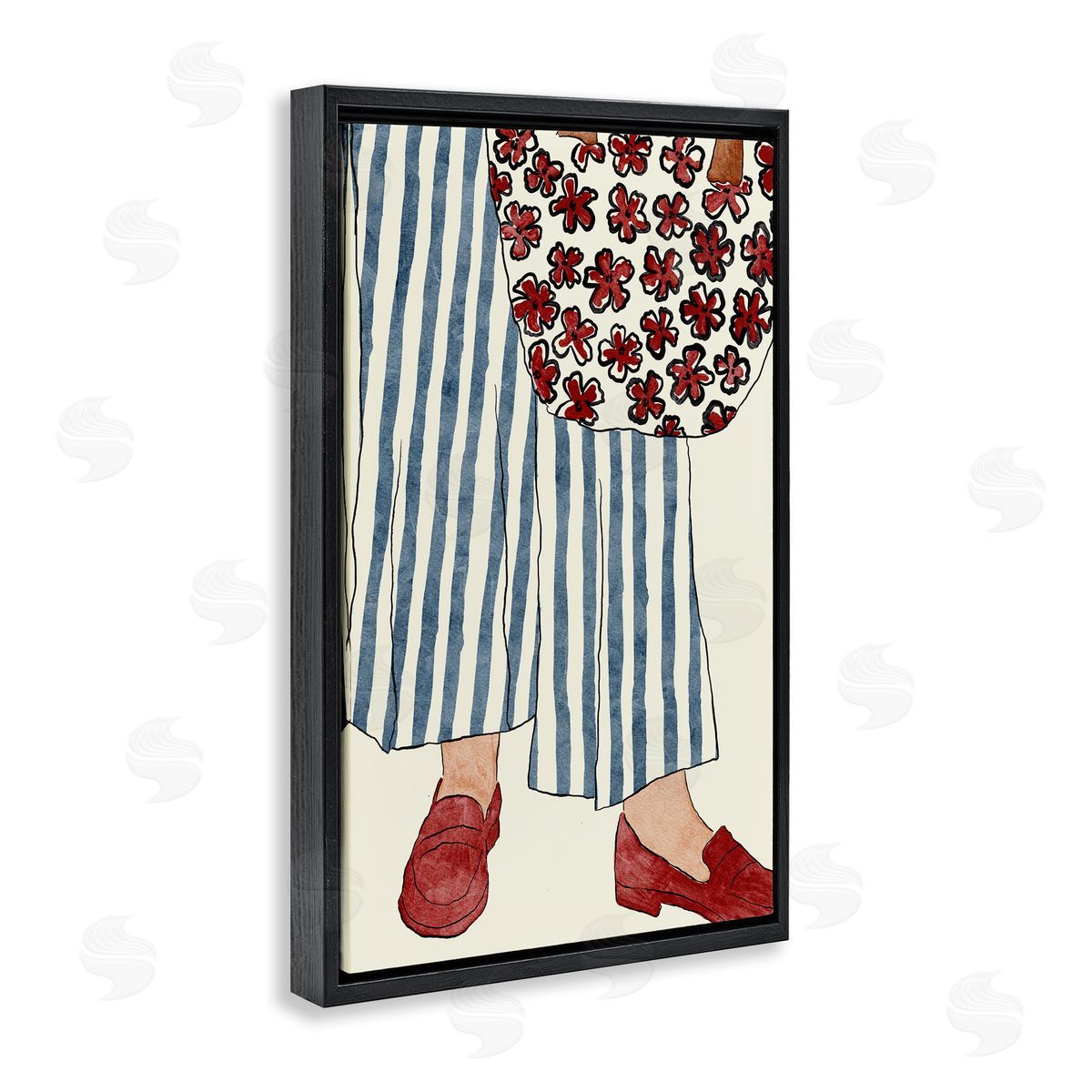 JJ Design House LLC Striped Minimal Fashion Canvas Wall Art Print