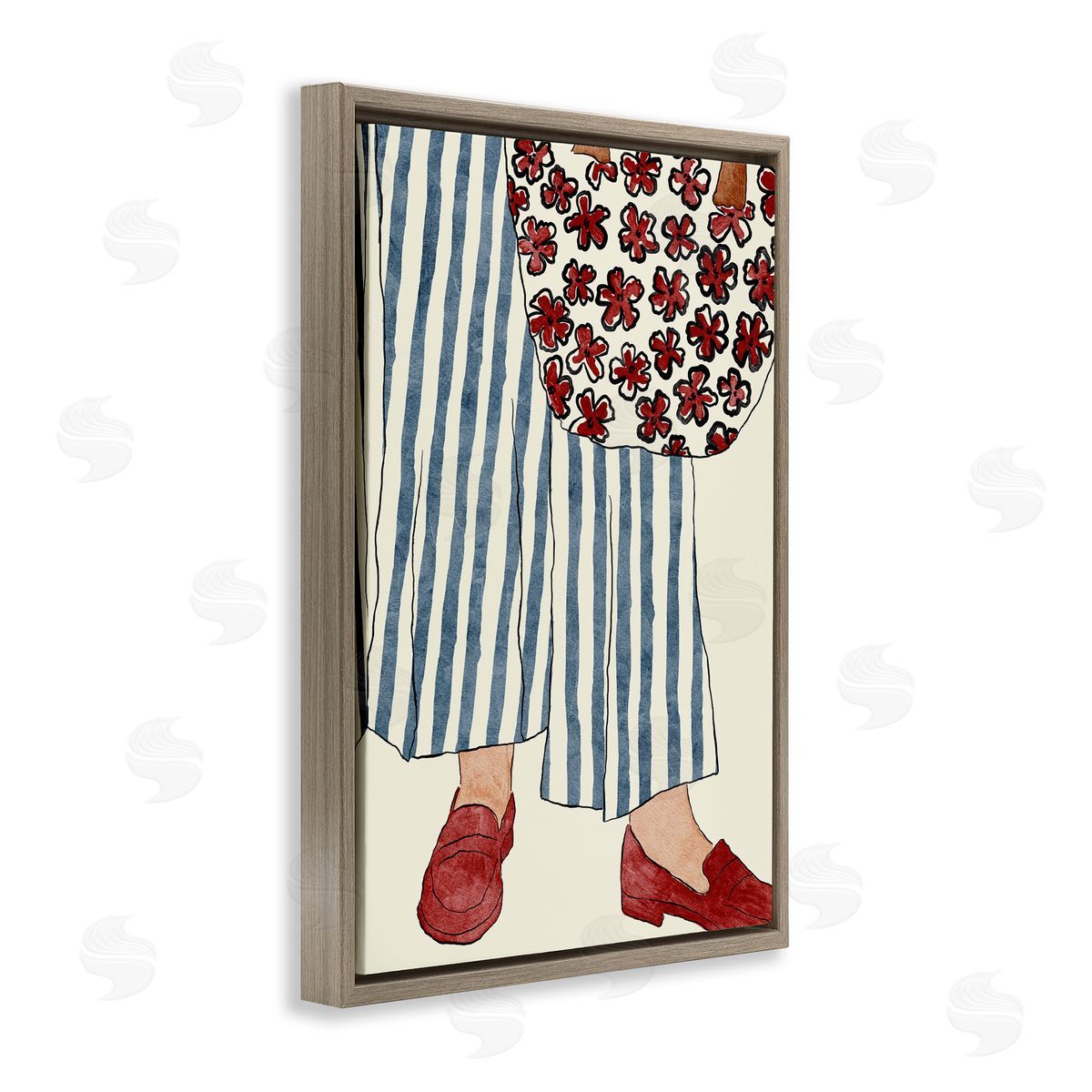 JJ Design House LLC Striped Minimal Fashion Canvas Wall Art Print