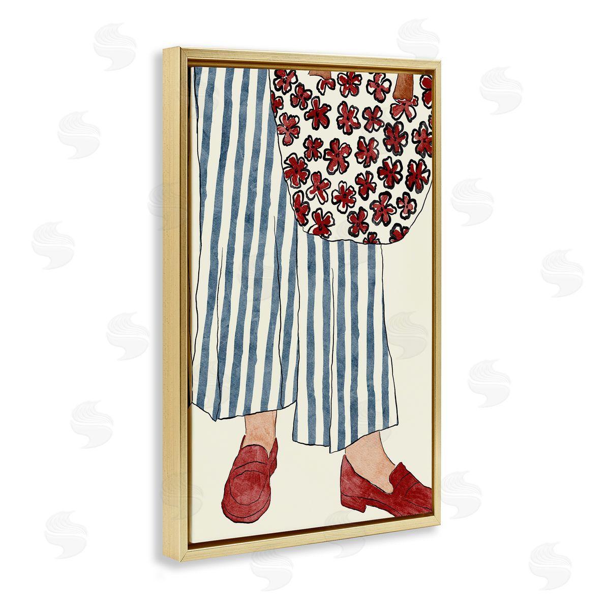 JJ Design House LLC Striped Minimal Fashion Canvas Wall Art Print