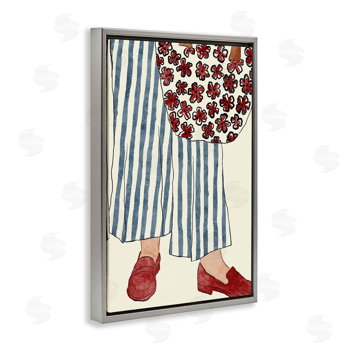 JJ Design House LLC Striped Minimal Fashion Canvas Wall Art Print