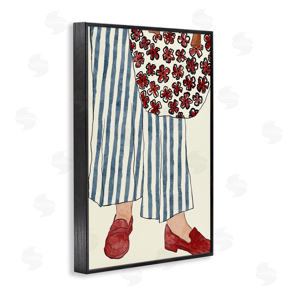 JJ Design House LLC Striped Minimal Fashion Canvas Wall Art Print