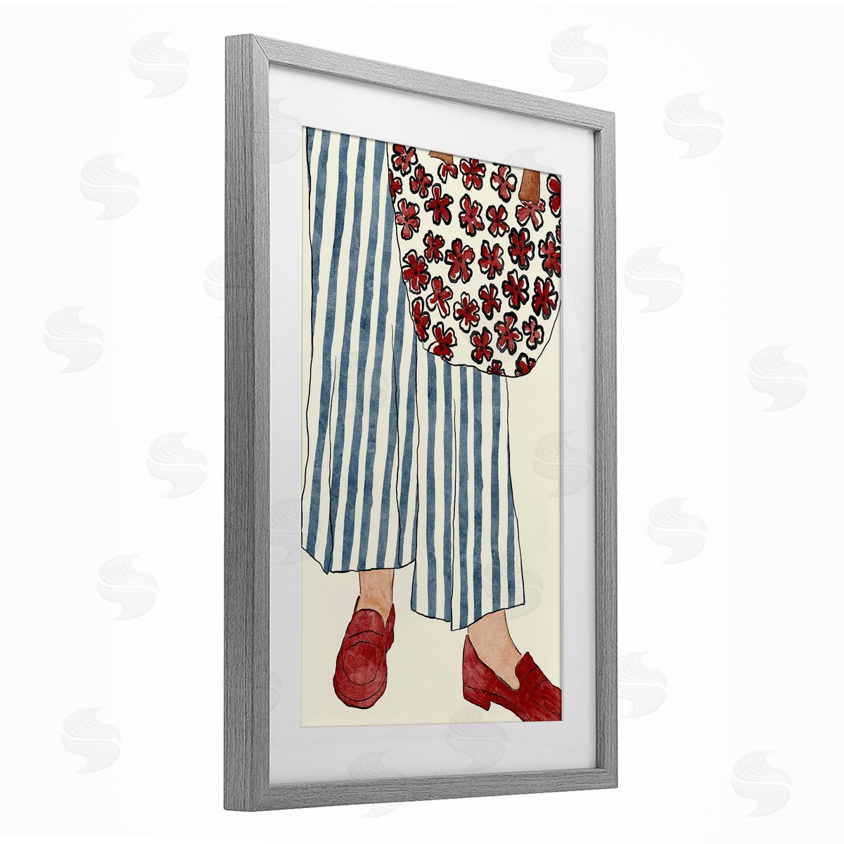 JJ Design House LLC Striped Minimal Fashion Canvas Wall Art Print