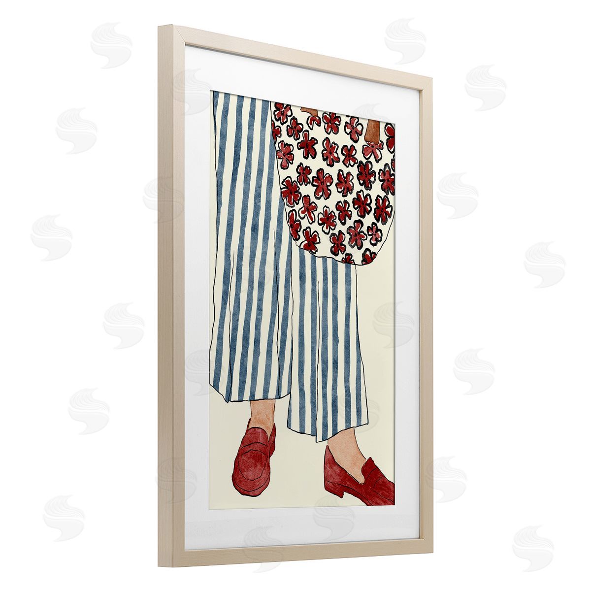 JJ Design House LLC Striped Minimal Fashion Canvas Wall Art Print