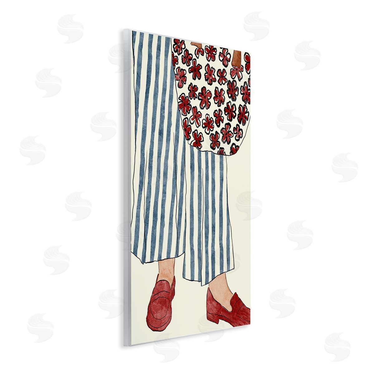 JJ Design House LLC Striped Minimal Fashion Canvas Wall Art Print