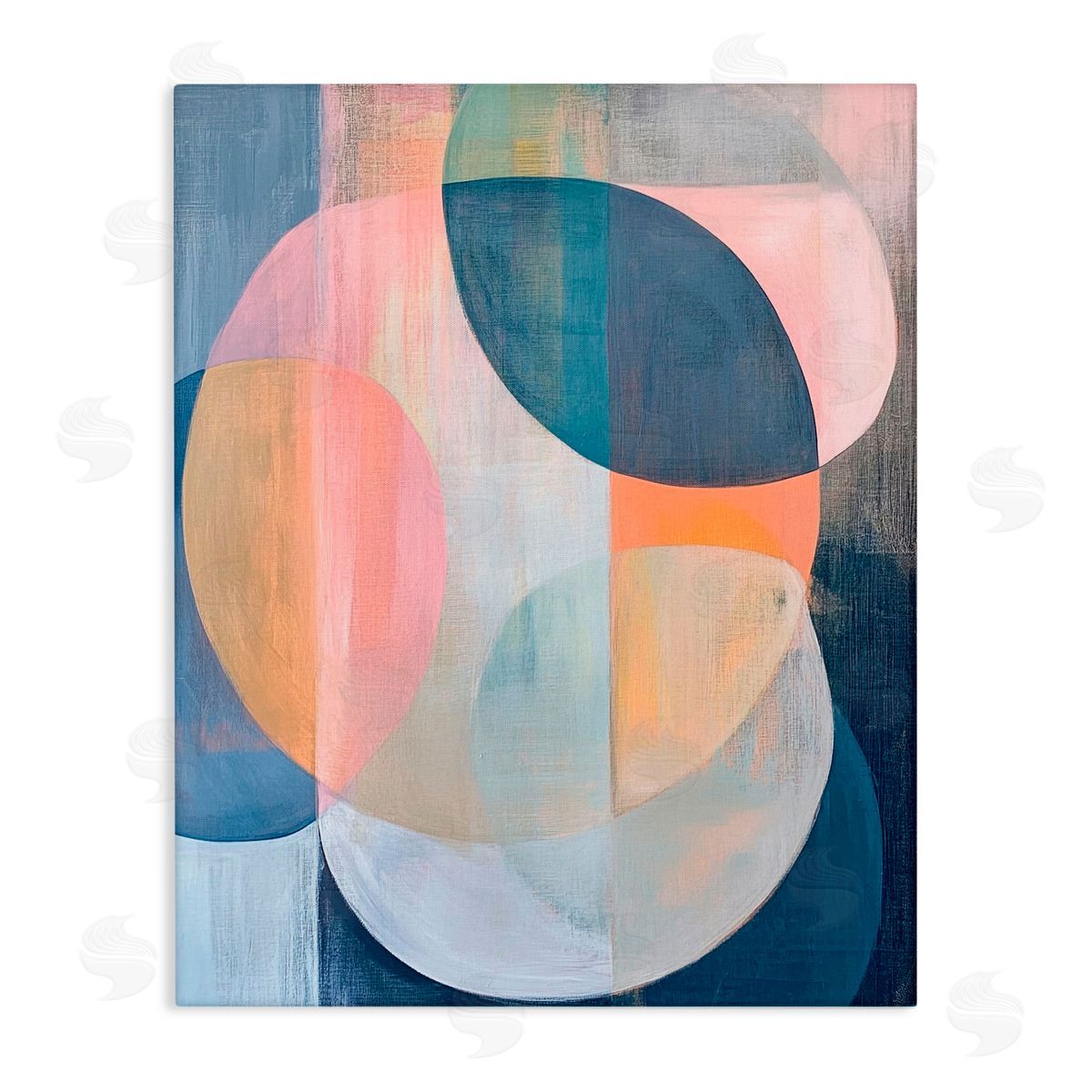 Ramona Murdock Pastel Round Geometrics Canvas Wall Art Print