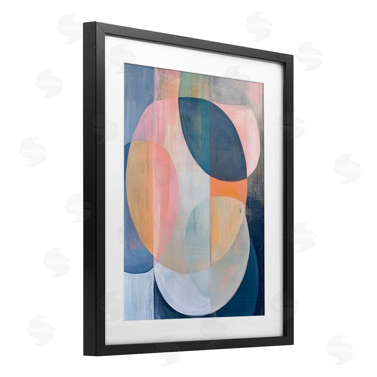 Ramona Murdock Pastel Round Geometrics Canvas Wall Art Print