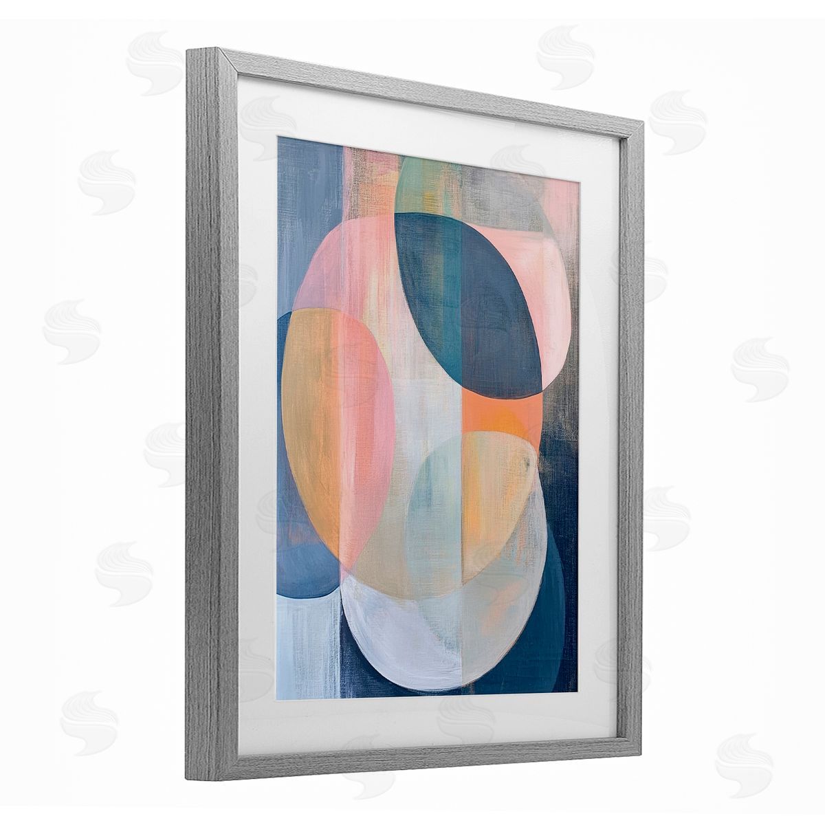 Ramona Murdock Pastel Round Geometrics Canvas Wall Art Print