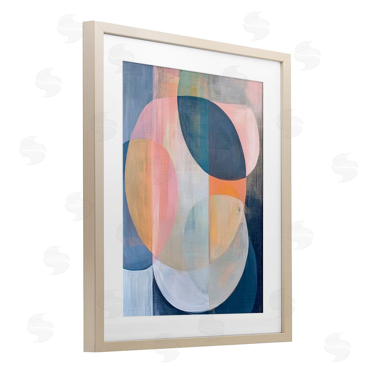 Ramona Murdock Pastel Round Geometrics Canvas Wall Art Print
