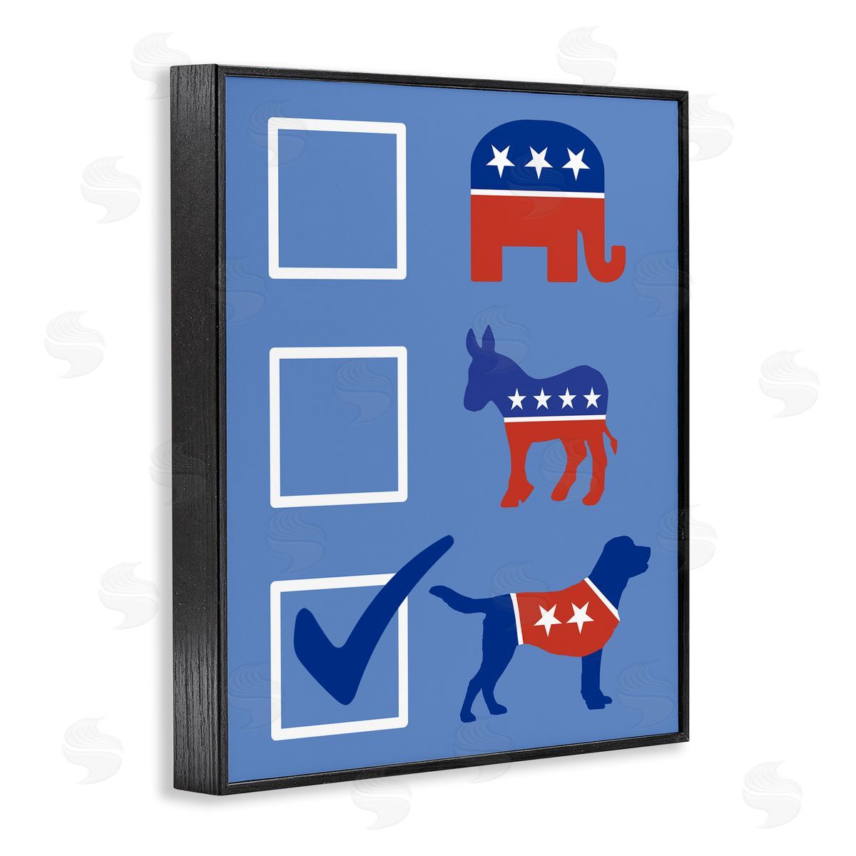 Jedco Brands, Inc. Patriotic Dog Voting Election Canvas Wall Art Print