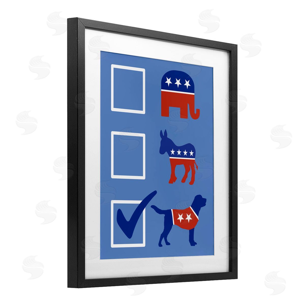 Jedco Brands, Inc. Patriotic Dog Voting Election Canvas Wall Art Print