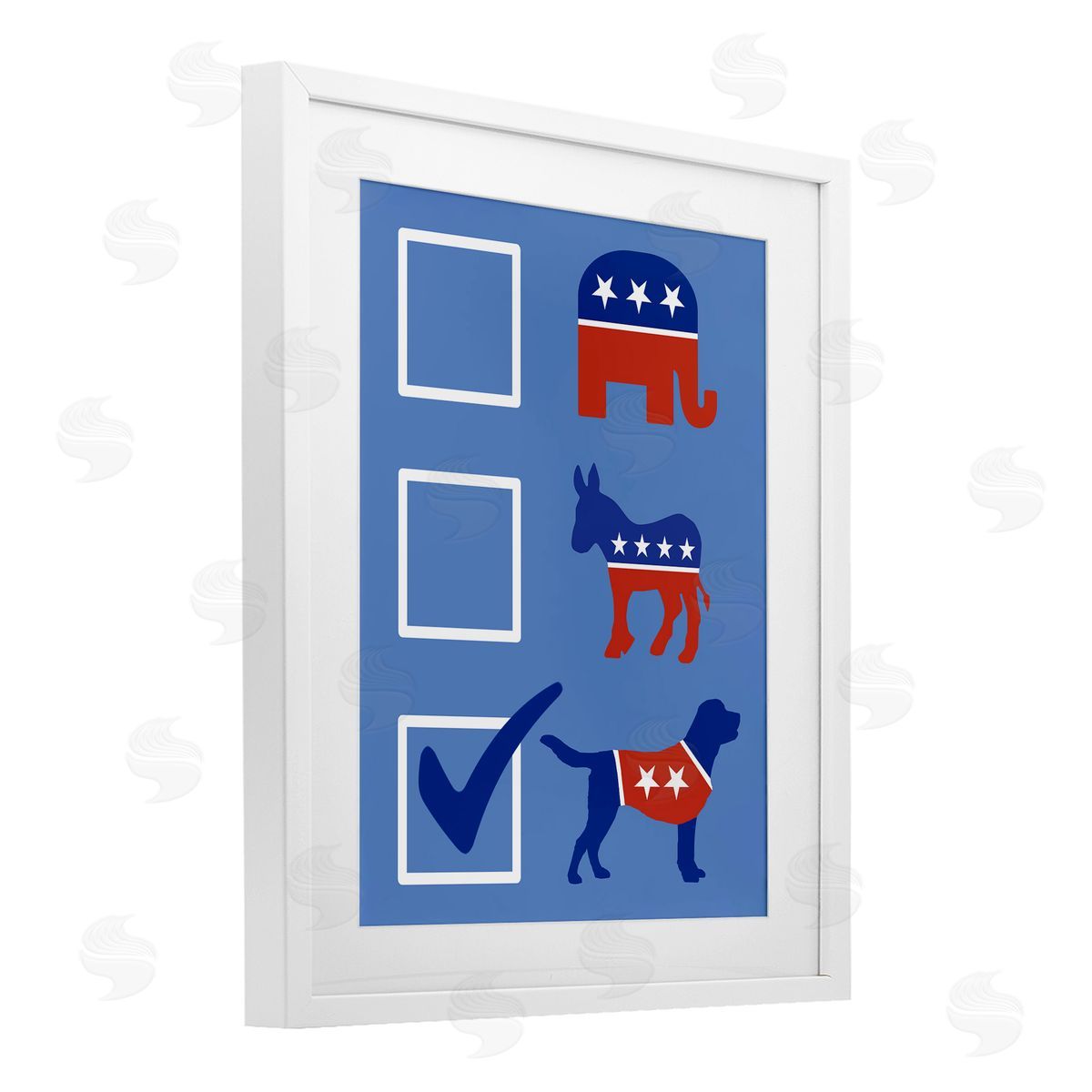Jedco Brands, Inc. Patriotic Dog Voting Election Canvas Wall Art Print
