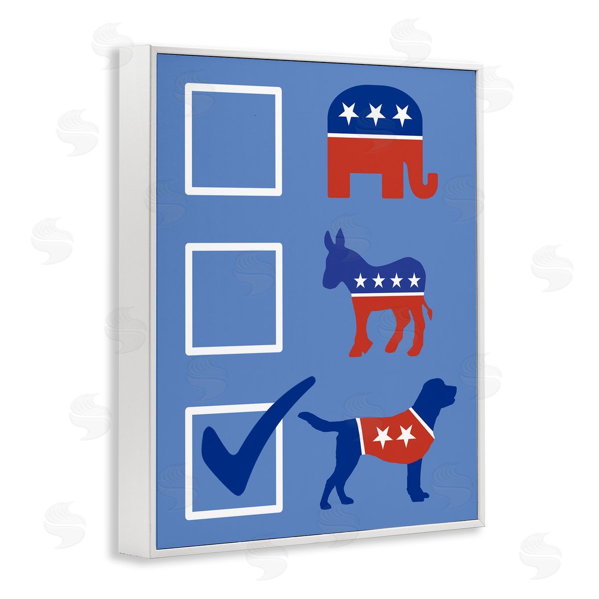 Jedco Brands, Inc. Patriotic Dog Voting Election Canvas Wall Art Print