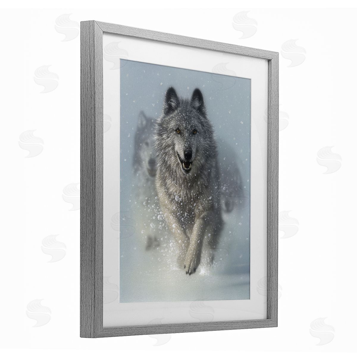 Collin Bogle Snow Plow Running Wolf Pack Canvas Wall Art Print
