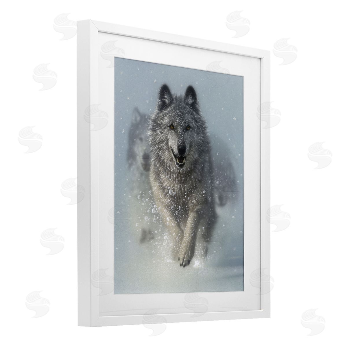 Collin Bogle Snow Plow Running Wolf Pack Canvas Wall Art Print