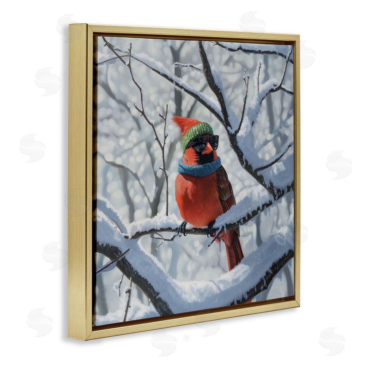 Jim Baldwin Winter Cool Cardinal Canvas Wall Art Print