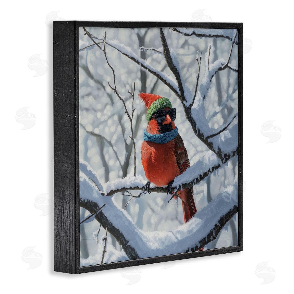 Jim Baldwin Winter Cool Cardinal Canvas Wall Art Print