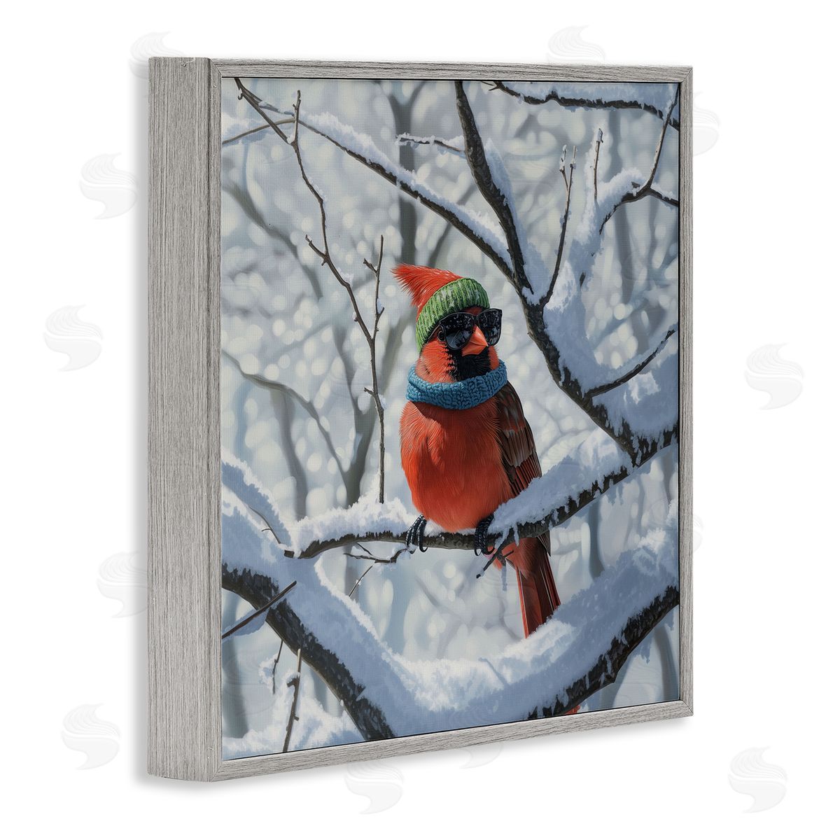 Jim Baldwin Winter Cool Cardinal Canvas Wall Art Print