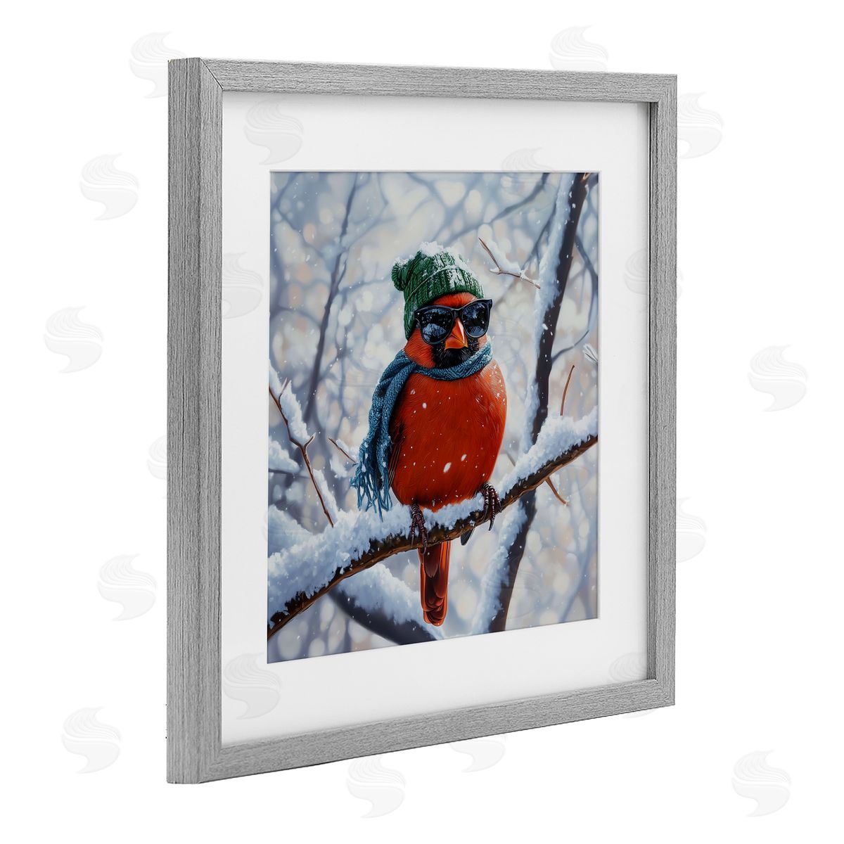 Jim Baldwin Christmas Cool Cardinal Canvas Wall Art Print