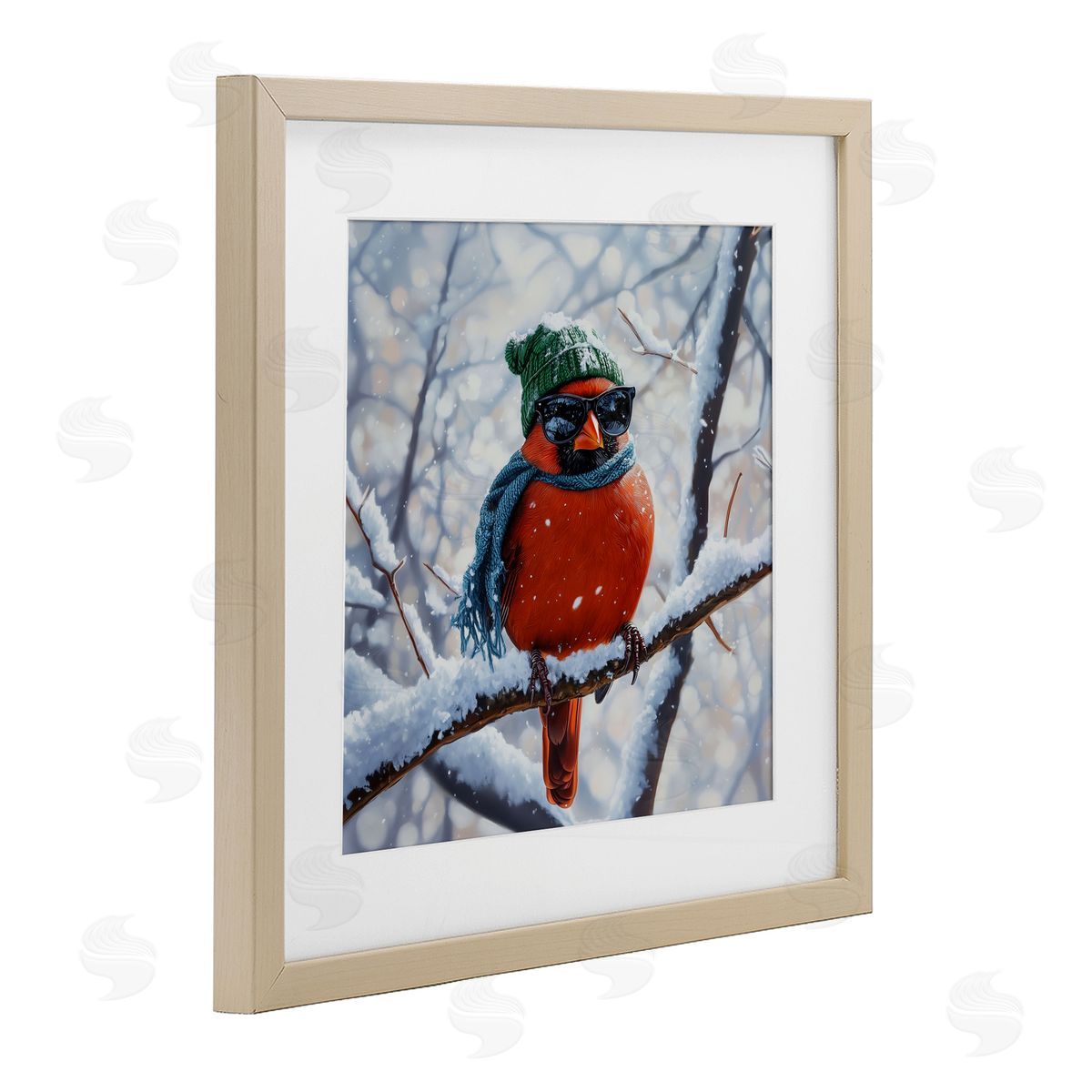 Jim Baldwin Christmas Cool Cardinal Canvas Wall Art Print