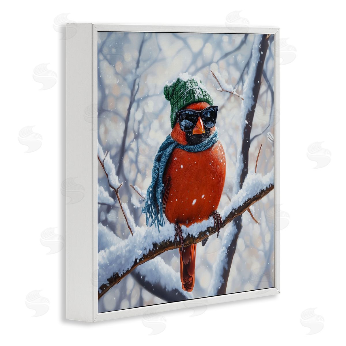 Jim Baldwin Christmas Cool Cardinal Canvas Wall Art Print