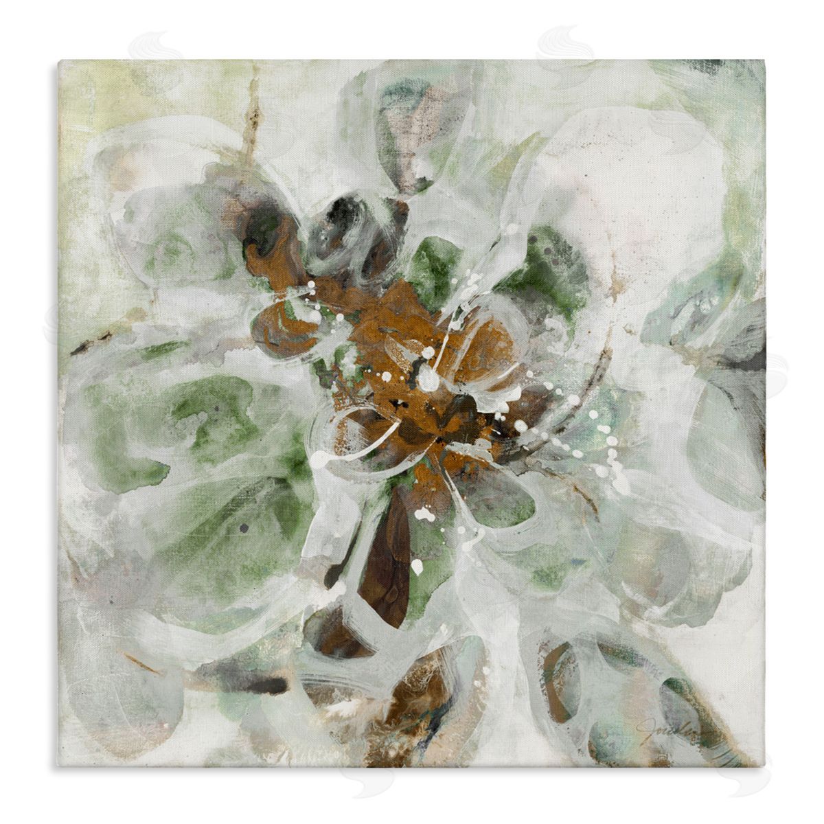 Liz Jardine Brown & Beige Movement Canvas Wall Art Print