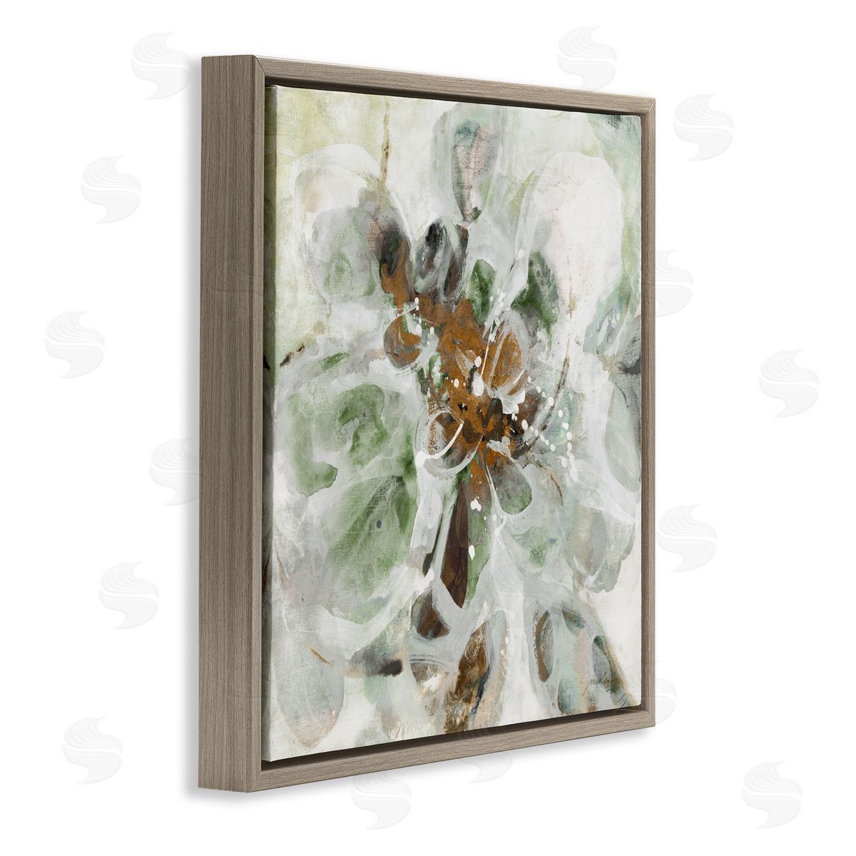 Liz Jardine Brown & Beige Movement Brown Floating Frame Canvas Art Print