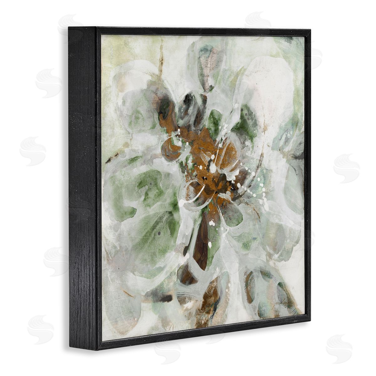 Liz Jardine Brown & Beige Movement Black Framed Giclee Art Print