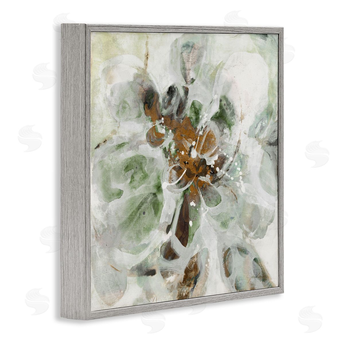 Liz Jardine Brown & Beige Movement Gray Framed Giclee Art Print