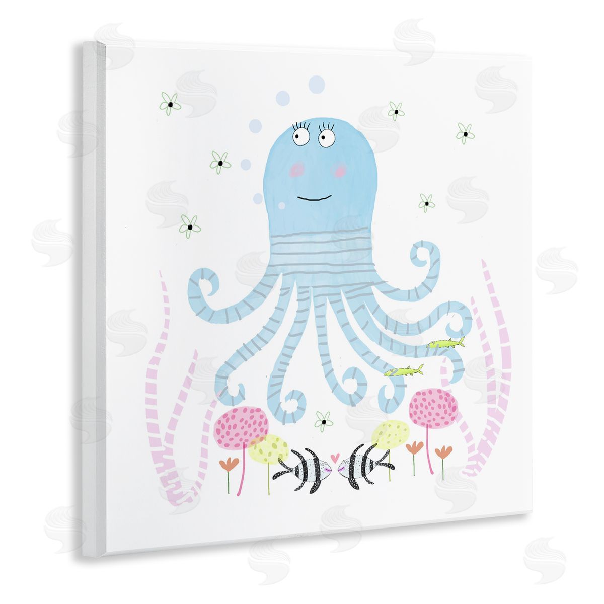 Carla Daly Baby Octopus & Flowers Wall Plaque Art Print