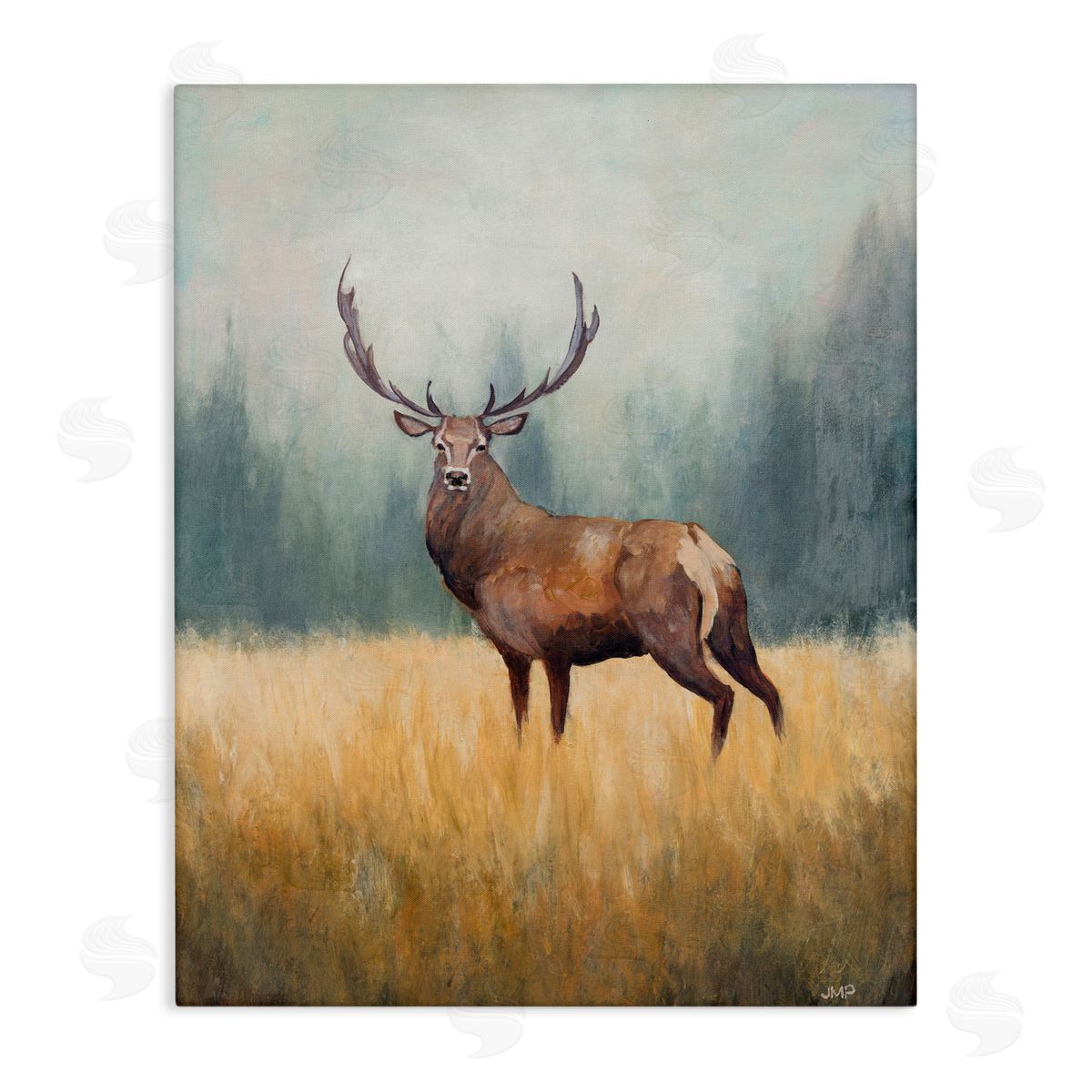Julia Purinton Forest Royalty Elk Canvas Wall Art Print
