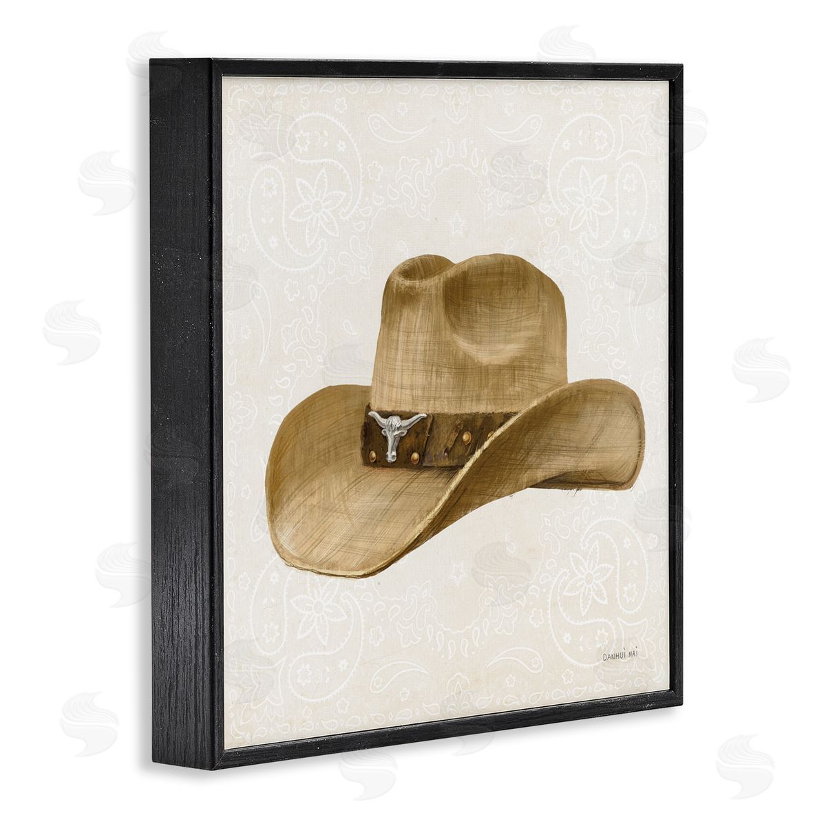Danhui Nai Cowboy Rider of Range Black Framed Giclee Art Print