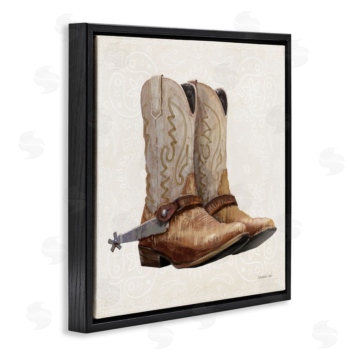 Danhui Nai Riders Of The Range Black Floating Frame Canvas Wall Art Print