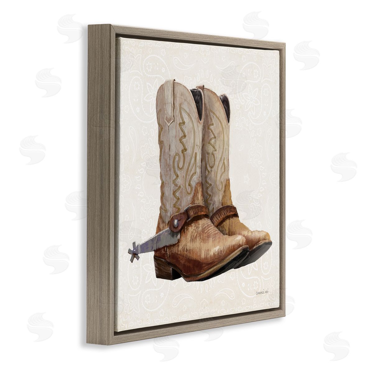 Danhui Nai Riders Of The Range Brown Floating Frame Canvas Art Print