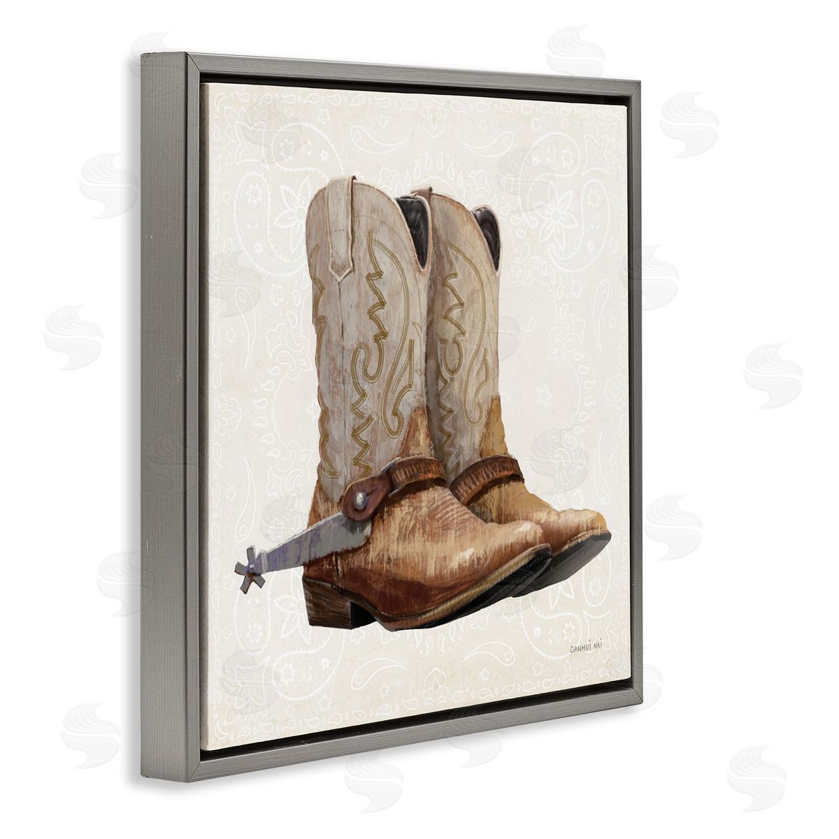 Danhui Nai Riders Of The Range Gray Floating Frame Canvas Art Print