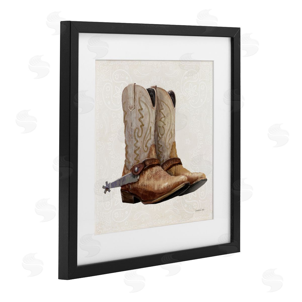 Danhui Nai Riders Of The Range Black Framed Print Under Glass Art