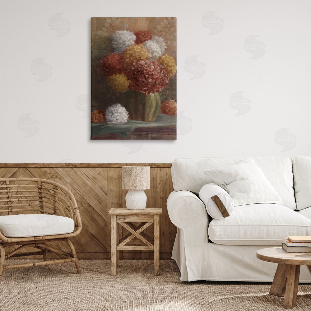 Danhui Nai Warm Tone Hydrangea Crop Printed Wall Art in Room