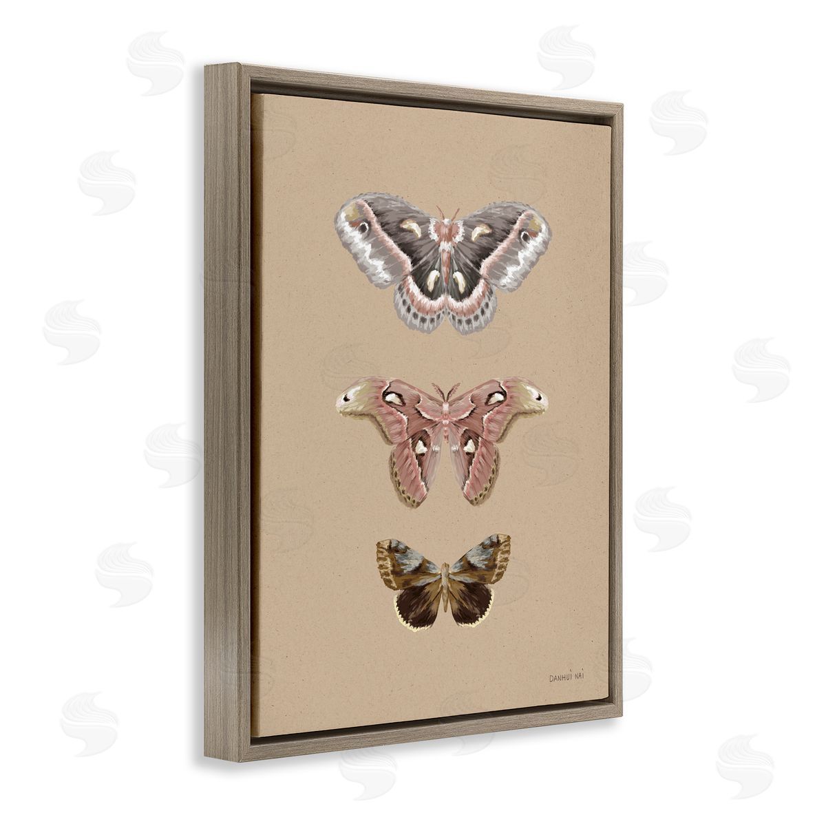 Danhui Nai Beauty Of The Forest Brown Floating Frame Canvas Art Print