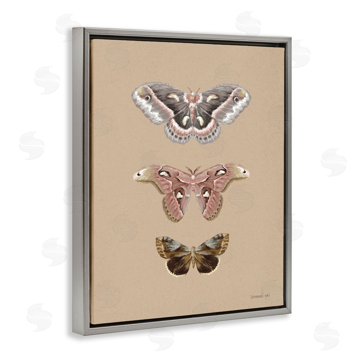 Danhui Nai Beauty Of The Forest Gray Floating Frame Canvas Art Print