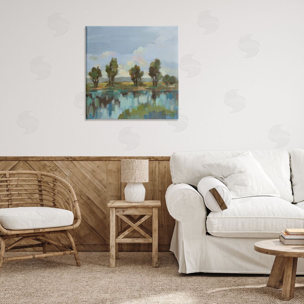 Silvia Vassileva Scenic River Reflections Printed Wall Art in Room