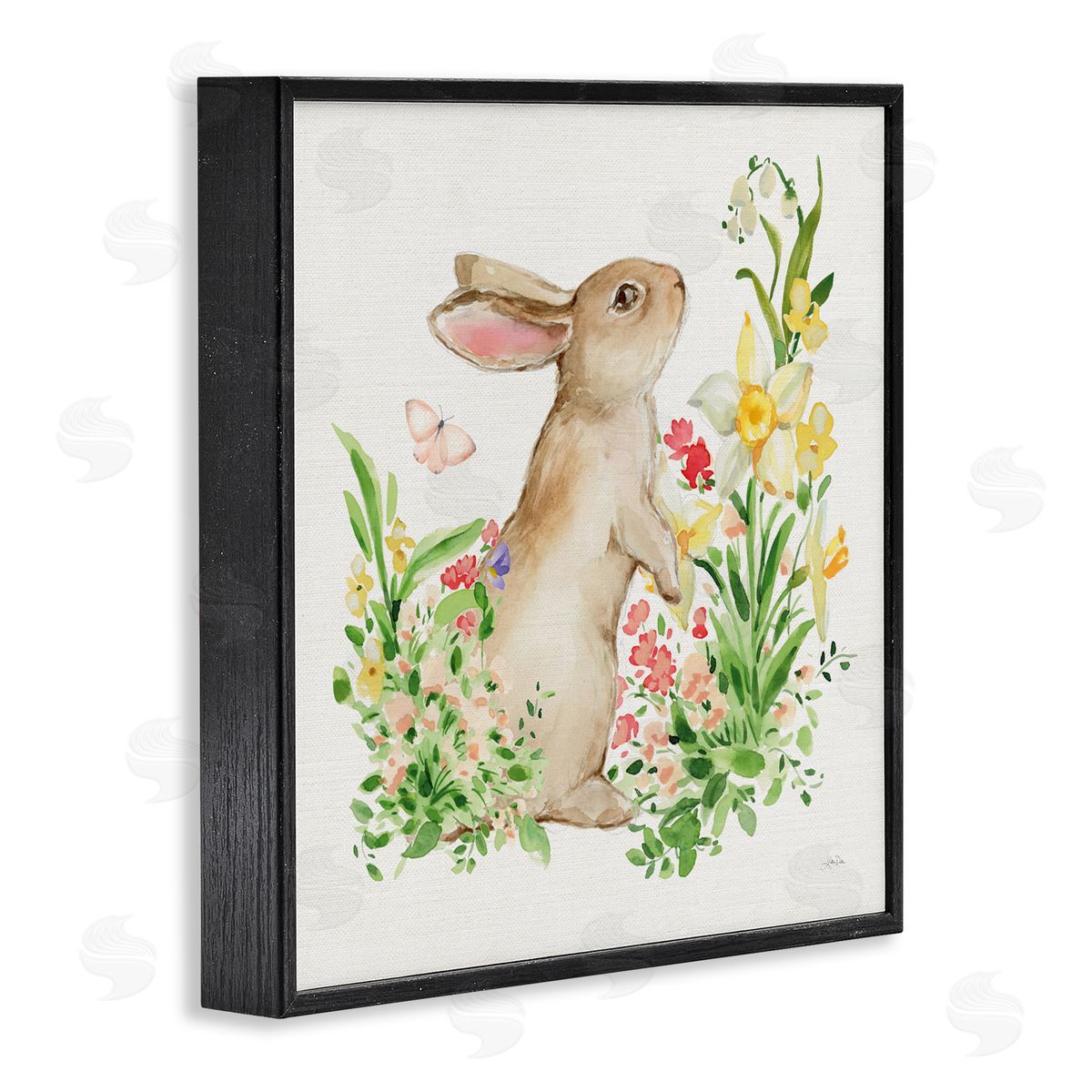Katrina Pete Spring Celebration Rabbit Black Framed Giclee Art Print