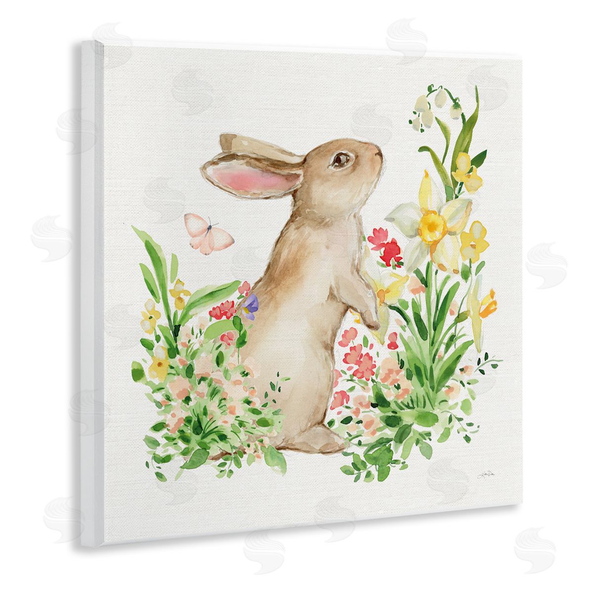 Katrina Pete Spring Celebration Rabbit Wall Plaque Art Print