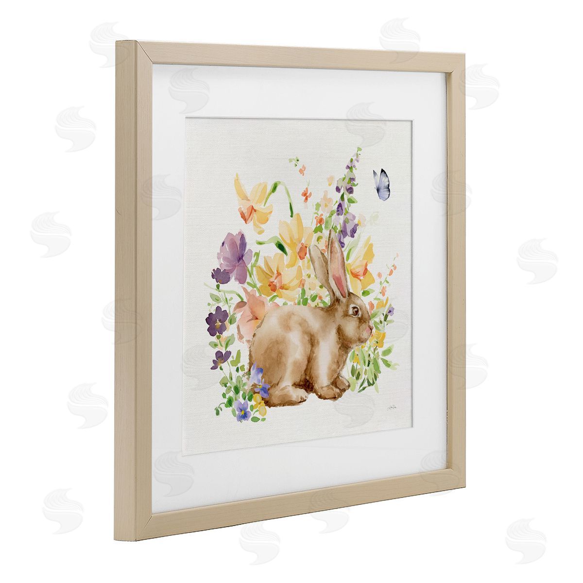 Katrina Pete Spring Celebration Bunny Birch Framed Print Under Glass Art