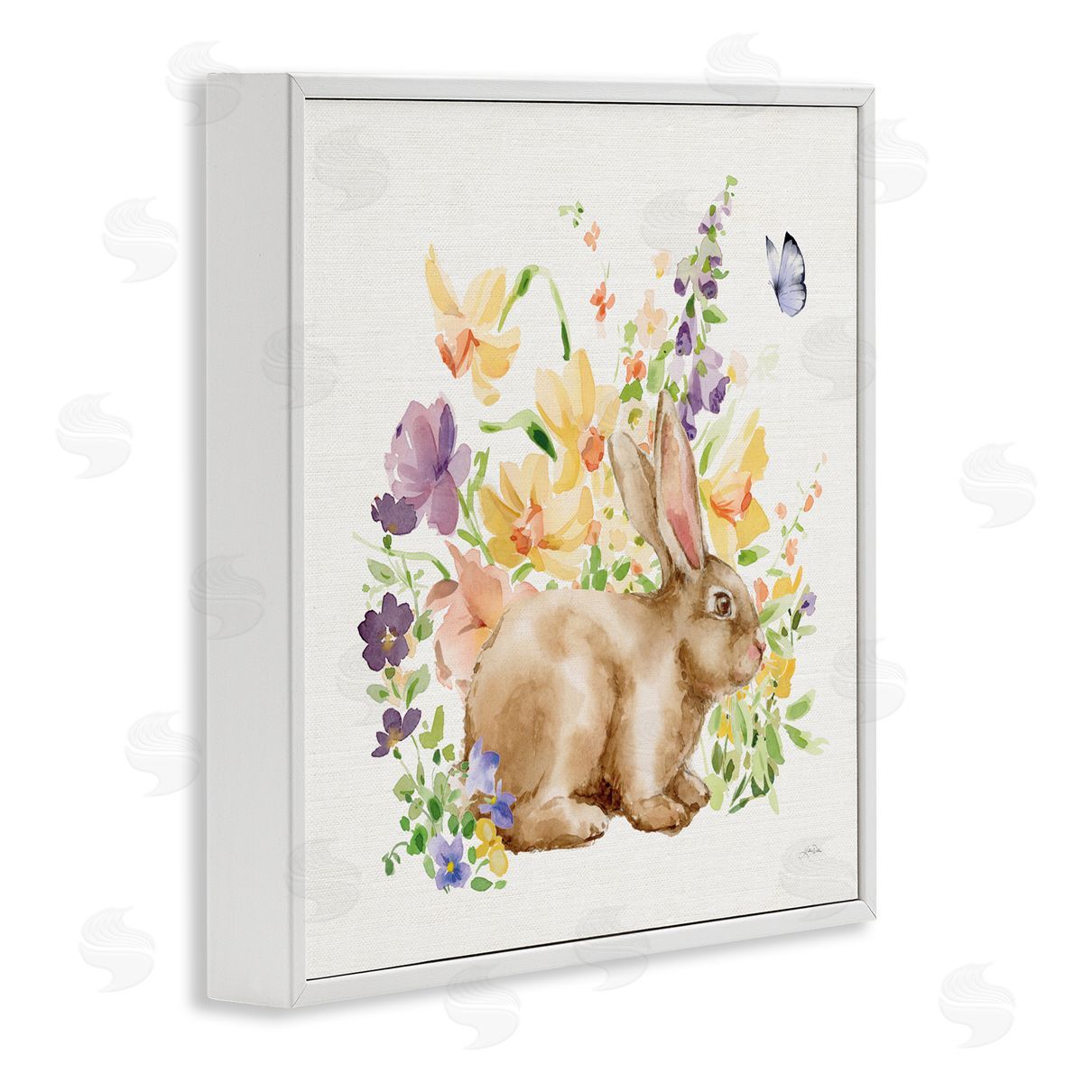 Katrina Pete Spring Celebration Bunny White Frame Giclee Art Print