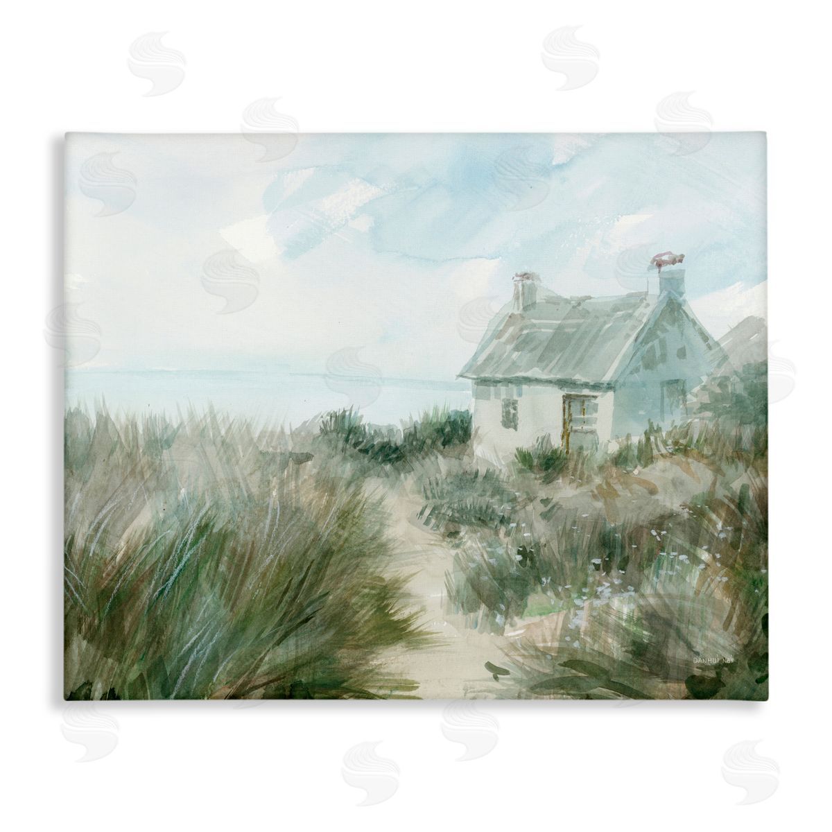 Danhui Nai Simple Windswept Cottage Canvas Wall Art Print