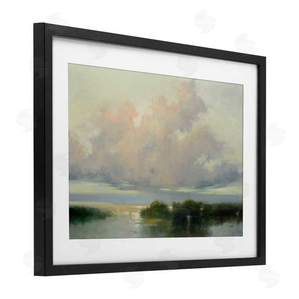 Julia Purinton Clouds And Currents View Black Framed Print Under Glass Art