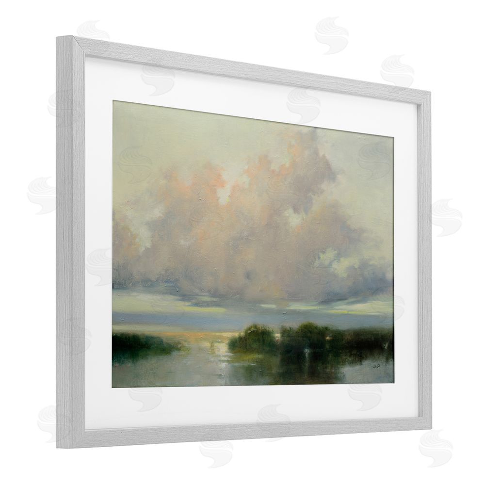 Julia Purinton Clouds And Currents View Gray Framed Print Under Glass Art