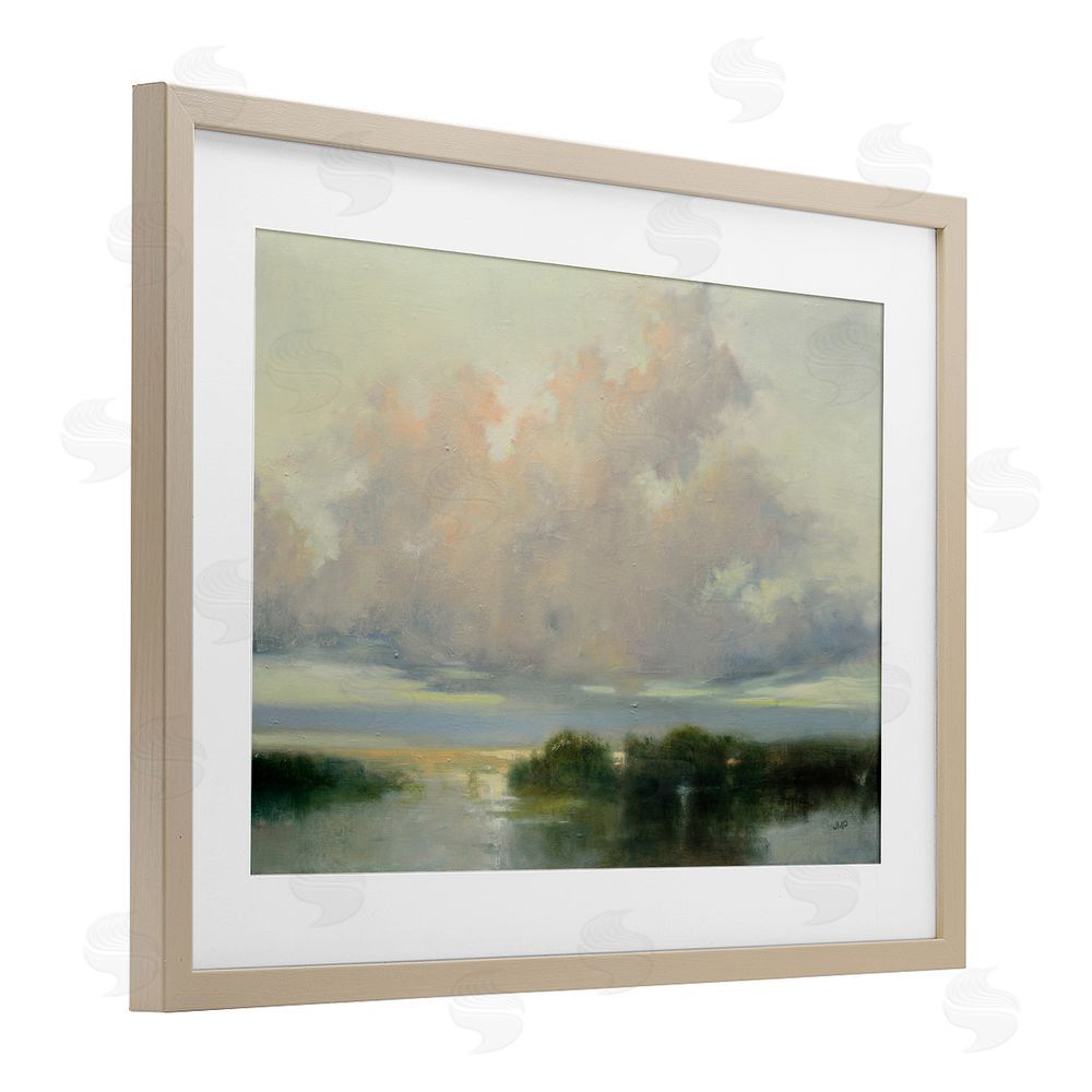 Julia Purinton Clouds And Currents View Birch Framed Print Under Glass Art